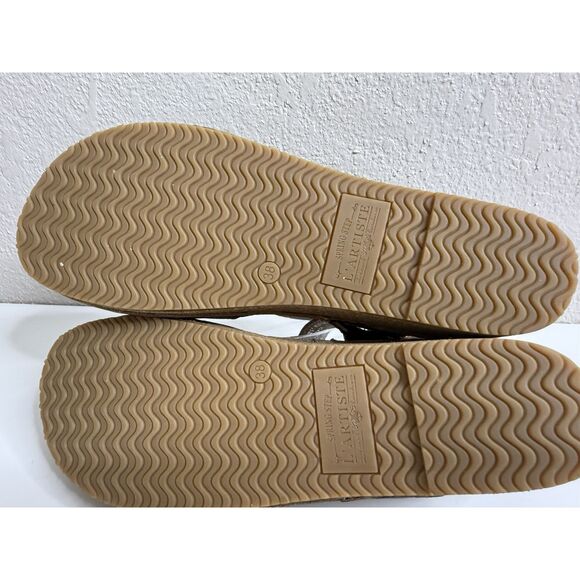 L'Artiste Spring Step Leather Wedge Rose Embossed Sandals Cuteness Two Pair 38 8 - Picture 13 of 16